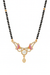 Pink butterfly mangalsutra