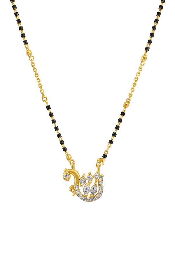 Swan charm mangalsutra
