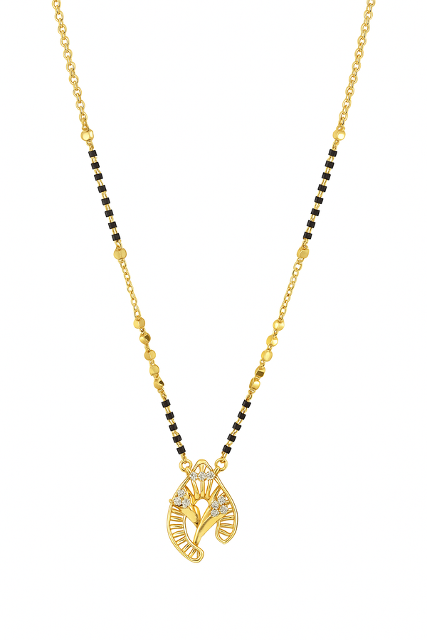 Golden petal mangalsutra