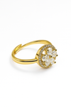“Sanzorah Sunlit Blossom Ring with charming flower-inspired design”